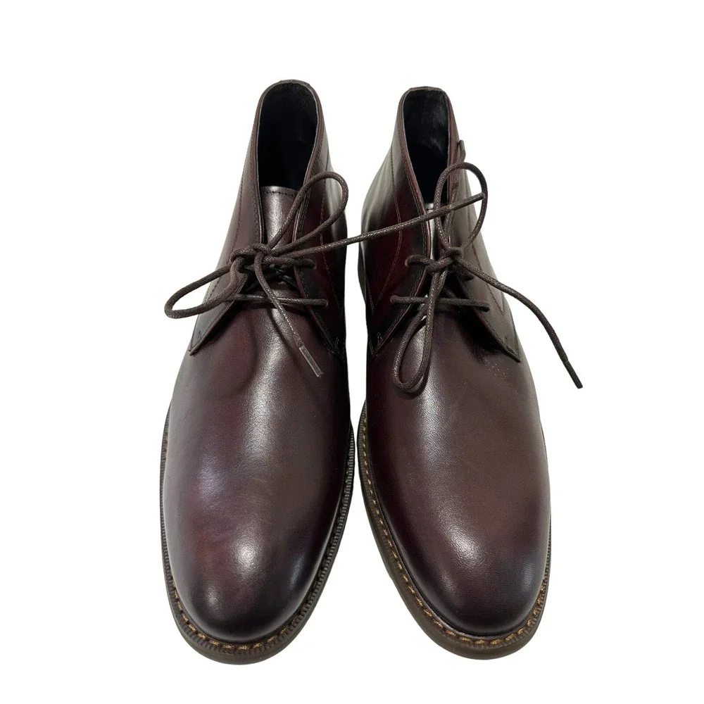 Moretti  GlenShoes Black label Size 9.5 D‎ Mens Leather Ankle Boot - Burgundy